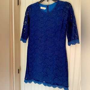 Darling Blue Lace Shift Dress